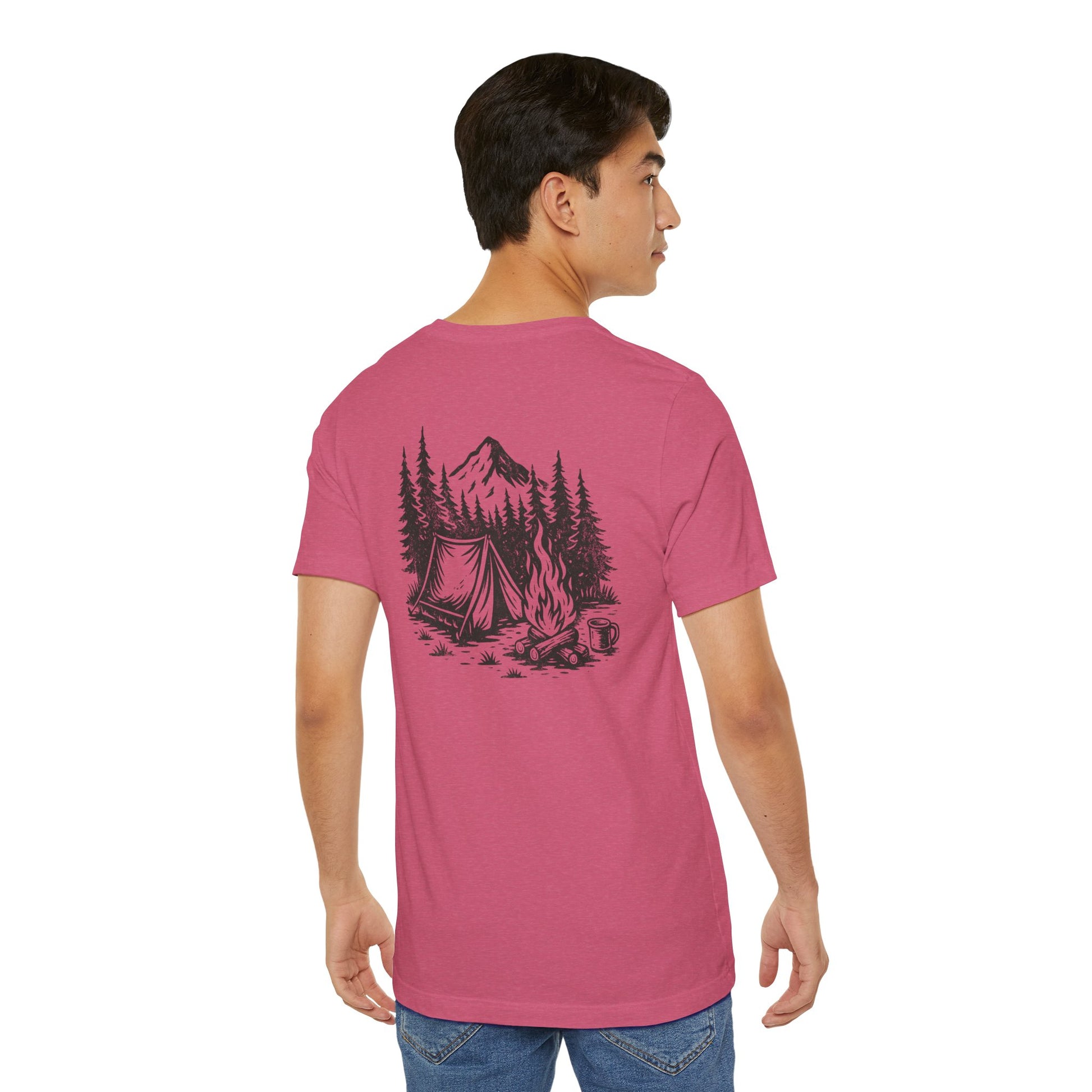 Wander Camp Tee – Distressed Campfire Scene