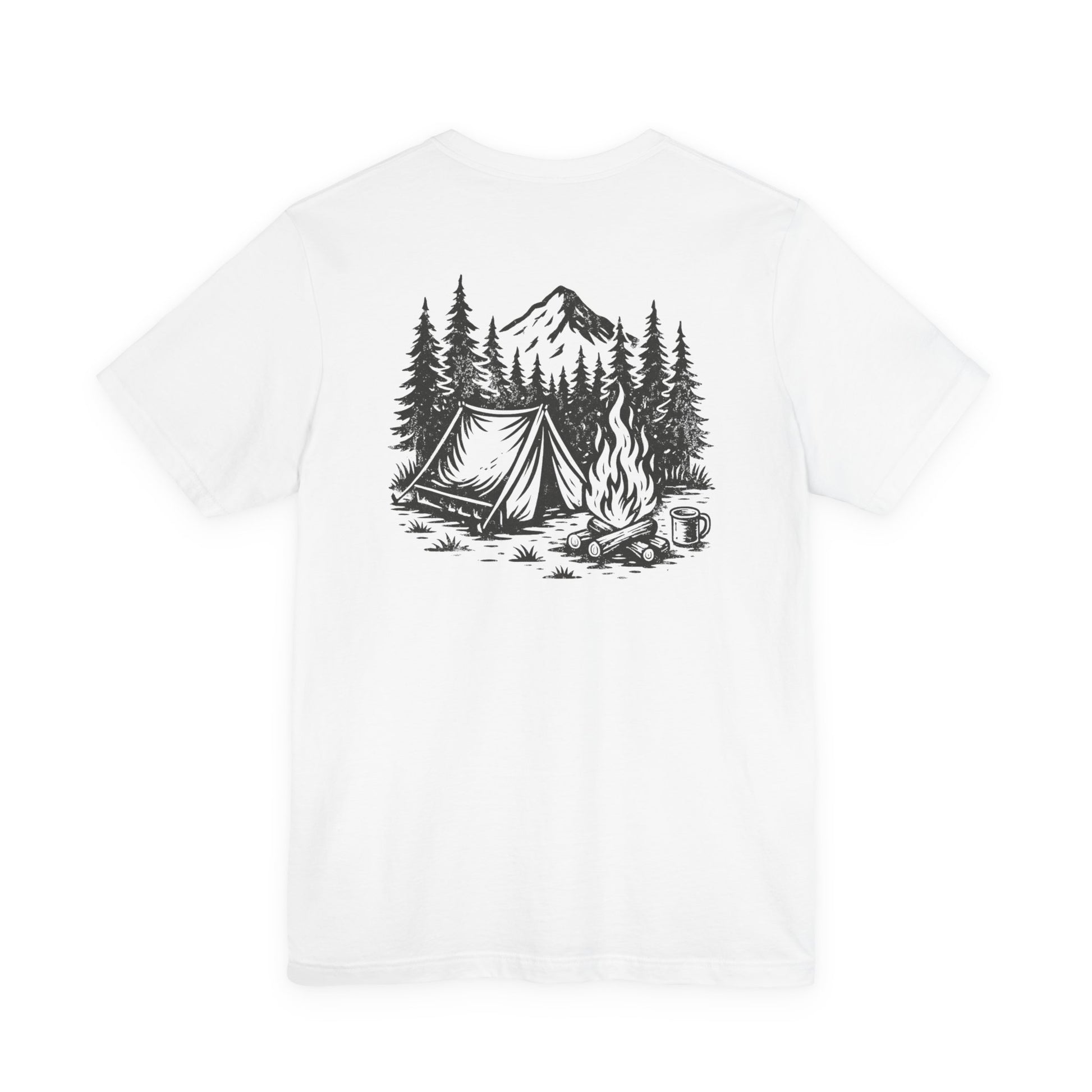 Wander Camp Tee – Distressed Campfire Scene